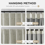 Joydeco Pinch Pleated Curtains - 100% Blackout for Bedroom, Light Beige Linen Curtains 40" W x 72" L, Thermal Insulated 2 Panels Light Blocking Drapes, Back Tabs for Living Room