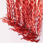 4 Pack Red Streamers Party Decorations - 3.3x6.6ft Foil Curtain Background for Birthday Decorations | Wedding | Halloween | Christmas Party Decoration | Red Tinsel Backdrop