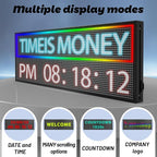 ‌Kochenkore P10 Programmable LED Sign, 51"x14" Scrolling Display, Waterproof Outdoor Digital Signage with WiFi Control, Indoor RGB Advertising Message Board for Business & Store Signs
