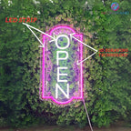 Vertical open sign Vertical Open Led Sign Neon Sign business window light vertical open signs for business (Mix color 2 LARGE SIZE 30x16")
