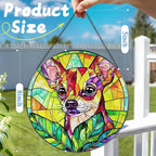 8″ Stained Glass Window Hanging Ornament, Vibrant Chihuahua Stained Glass Suncatcher Ornament, Sun-Catcher Window Decor | Gifts for Dog Lovers, Dog Lover Gift, Pet Lover Gift