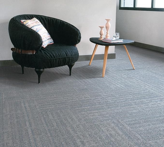 jxgzyy 20 x 20 Carpet Tiles Reusable, 16 Tiles, 0.31" Thick Carpet Squares with Padding, Easy DIY Installation, Seamless Appearance for Bedroom Living Room(43.1 sqft/Box)