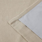 Vision Home Sand Pinch Pleated Full Blackout Curtains Linen Blended Room Darkening Window Curtains 108 inch for Living Room Bedroom Thermal Insulated Pinch Pleat Drapes with Hooks 60" Wx108 Lx1
