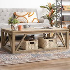 GRANNY SAYS Wicker Baskets for Organizing, Storage Basket for Shelves, Square Shelf Baskets with Handles, Waterproof Woven Basket for Living Room, Baskets for Entryway, Butter Milk