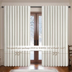 Birch Extra Wide 70 Inch Total 140" Blackout Crtains for Living Room 2 Panels Set, Farmhouse Thick Linen Blend Room Darkening Window Drapes with Rod Pocket Thermal Pleated Curtain(70"W x 102"L)