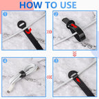 60x Cable Management Ties, Cord Wraps Black 6 Inches, Reusable Tidy Wire Ties for Cords, PC, TV, Computer & Desk
