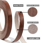 GSCIT Club Cherry Edge Banding, 1 inch x 50ft roll of Veneer Edge Banding - Pre-glued Flexible, Wood PVC Tape for Cabinet Repair & Furniture Restoration