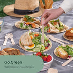 PURPLECLAY Wooden Disposable Utensils Set, 360 PCS Compostable Silverware (120 Forks, 120 Spoons, 120 Knives) Eco Friendly, Plastic-Free Cutlery for Parties & Catering, Alternative to Bamboo Utensils