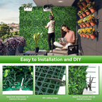 Grass Wall Panels, 40"x120"(33.33 SQFT) Hedge Boxwood Roll Backdrop with UV-Resistant, Fake Greenery Plant Decor for Outdoor Indoor Patio Garden Backyard