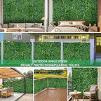 Grass Wall, Artificial Boxwood Panels 40"x120"(33.33 SQFT), Privacy Hedge Fence Screen with UV Protection, Greenery Backdrop for Indoor Home Wedding Decor and Outdoor Garden Backyard