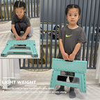 Folding Step Stool - 9" Height - Holds up 300 Lbs Lightweight Foldable Stepping Stool is Sturdy Enough to Support Adults & Safe Enough for Kids. Skid Resistant and Open with one Hand