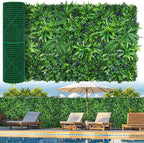 Artificial Boxwood Roll Panels, Grass Wall Panels 40"x120"(33.33 SQFT), Privacy Hedge Fence Screen with UV Protection, Fake Greenery Backdrop for Indoor Wedding and Outdoor Garden Backyard