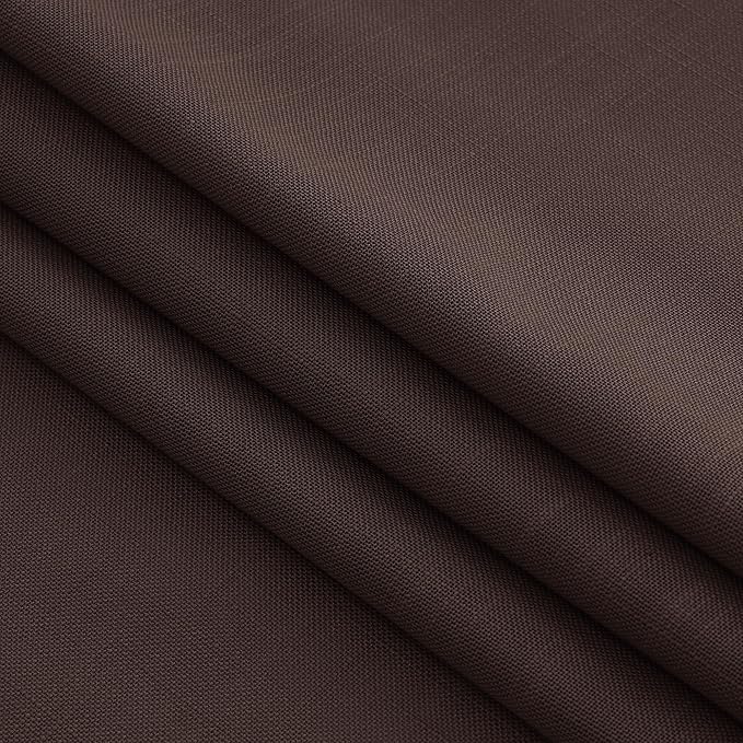 Nanspring Linen Curtains for Bedroom Back Tab Light Filtering Privacy Semi Sheer Drapes Modern Farmhouse Decor Linen Textured Gauze Curtain for Living Room Bathroom 2 Panels Set Coffee 52x72