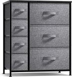 Sorbus Dresser with 7 Drawers - Chest Organizer Tower Unit with Steel Frame, Wood Top, Easy Pull Fabric Bins - Storage Furniture for Bedroom, Hallway, Closet & Office Organization