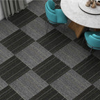 24 * 24in Self-Adhesive Carpet Tiles, Peel and Stick Floor Squares for Home Office, Removable Decorative Rug Mat, Easy Install, Sound Absorbing (20Pcs Dark Grey)