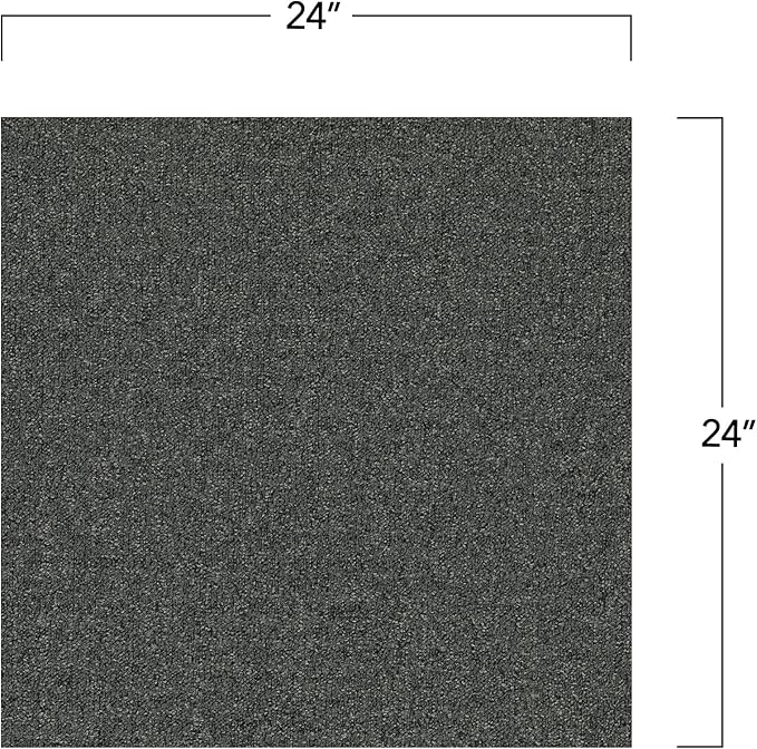 Mohawk Advance 24" x 24" Berber (Loop pile), 0.11" Pile Height, Carpet Tile, Nylon Fiber, Stonewash Color, (1 Tile)