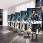 Poster Stand Heavy Duty - Adjustable Pedestal Poster Stands for Display Foam Board Signage, Double Sided Black Floor Standing Sign Holder Height up to 80 Inch, 4 Pack