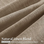 Extra Long Light Brown Linen Curtains 120 Inches Long Tan Brown Coffee Latte Farmhouse Rustic Curtain Light Filtering Semi Sheer Back Tab Pinch Pleat Curtain for Tall Ceiling Living Room 2 Panels