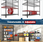 6Tier Metal Shelving Unit Storage Shelves. 1200LBS Wire Shelving Rack Heavy Duty, 75H Adjustable Pantry Shelves, Metal Shelf for Garage Shelving, Closet Shelves,Kitchen, 75" Hx 36" Wx 18" D