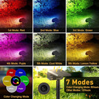 Solar Color Changing Spot Lights Outdoor Waterproof IP65, [12 Pack/32 LED/7 Modes] 2-in-1 Landscape Spotlights, Auto On/Off High Lumens Spot Lights for Outside Yard Garden Pathway Walkway