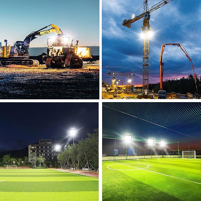 1000W LED Flood Lights,4200 watt Equivalent 98000LM Super Bright Outdoor LED Arena Lights 85-265V IP66 Waterproof 6000K Daylight Commercial Lighting for Stadium, Backyard, Parking Lots etc