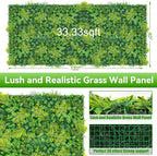 Artificial Plant Wall Roll Panels, 40"x120"(33.33 SQFT) Faux Grass Backdrop with UV Resistant Fern Leaves, Green Wall Decor for Outdoor Indoor Patio Garden Backyard