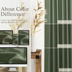 Extended Curtain Olive Green Linen Sheer Curtains for Living Room 2 Panels Set 114 Inch Length Back Tab Light Filtering & Breathability Semi Sheer Curtain Drapes for Bedroom Living Room 52x114
