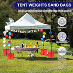 PATIKIL 17" x 16" Canopy Weight Sand Bags, 4 Pieces 600D Oxford Waterproof Leg Weights Sand Bags for Outdoor Canopy Tent Sun Shelter Patio Ladder, Black