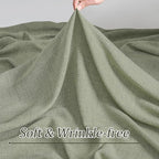 RAIN CITY Sage Sheer Curtains 90 Inches Long Linen Blend Fabric Modern Cottage Core Drapes for Living Room Bedroom Pinch Pleated Back Tab Boho Green Curtain Panels 2 PCs