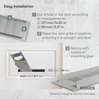 Vent Systems 15.75 x 3.94 (Outer Size) Air Supply Ventilation Grille - Pack of 2 - Silver Aluminum Rectangle Intake/Exhaust Door Vent Deflector - HVAC for Home Improvement Floor, Wall Duct Cover