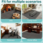 jxgzyy Commercial Carpet Tiles, 20×20 Inch, 0.31'' Padded Carpet Squares, Non-Adhesive Carpet Flooring with Textured Silicone Back, Easy DIY, Essential for Spatial Upgrade, 16 Pcs/43.1 Sqft