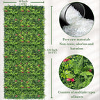 Artificial Grass Wall Backdrop Panels Roll: 48X120 in UV-Anti Greenery Boxwood Panels for Indoor Outdoor Green Plant Wall Decor & Ivy Fence Covering Privacy