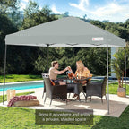 Best Choice Products 10x10ft 1-Person Setup Pop Up Canopy Tent Instant Portable Shelter w/ 1-Button Push, Case, 4 Weight Bags - Silver