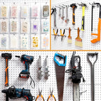 HUHOLE Black Pegboard Hooks 6 Inch, 25PC, Heavy Duty Pegboard Hooks, Fit 1/4" Peg Board