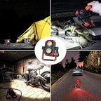 Yzoni 2 Pack LED Work Light Rechargeable, 2 COB 2500LM Folding Portable Flood Light with Magnetic Base and 360° Rotation Stand, Spotlights for Camping Car Repairing Emergency Job Site Lighting
