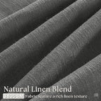 Charcoal Gray Linen Pinch Pleated Curtains 120 Inches Long for Living Room Pleated Drapes Back Tab Thick Linen Dark Grey Simple Modern Neutral Farmhouse Extra Long 120 Inch Curtain for Dining Bedroom