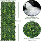 Artificial Boxwood Panels: 40" x 120" (33.5 sqft) UV-Anti Fake Grass Ivy Privacy Hedge Greenery Backdrop Fence Wall Screen for Garden Fence Covering Privacy, Outdoor Indoor Home Decor