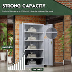 Greenvelly Metal Storage Cabinet, 72" Lockable Metal Garage Storage Cabinet with Doors and 4 Adjustable Shelves, Locking Steel Cabinet for Home Office, Garage, Shop, School (Dark Grey 36" W x 18" D)