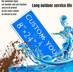 Custom Sign, Custom Indoor/Outdoor Decorative Sign，Aluminum Weatherproof Metal Sign Multiple Sizes, Customize for Factory, Business, Workplace, office, Home, Delivery Signs(8 * 24 Inch)