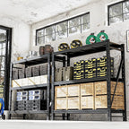 Heavy Duty Garage Shelves – Metal Shelving Unit with Adjustable 3-Tier Storage Shelves for Garage Organization, Industrial Shelving Rack for Heavy Duty Storage Needs16 D x50 W x48 H