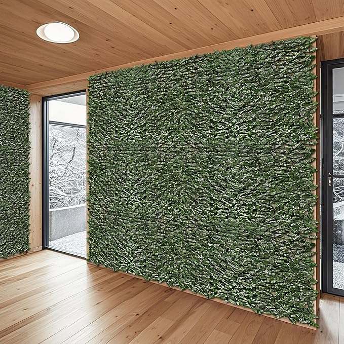 Patio Paradise 58"x768"-1Pc Faux Ivy Fence Privacy Screen Artificial Greenery Wall Backdrop,Fake Grass Wall Panels for Outside Apartment Balcony,Vine Leaf Decor for Outdoor Patio Chain Link