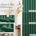 Dark Green Linen Curtains 72 Inch Length for Living Room Sheer Lightweight Door Drapes 2 Panels Set for Kids Bedroom Light Filtering Back Tab Rod Pocket Curtain for Kitchen Protect Privacy 52x72