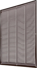 Repa Market Air Vent Cover 16x16 Inch (Outer Dimensions) Brown Galvanized Steel Louvered Grill Cover with Mesh Screen/Wall or Ceiling Vent/HVAC Register for Indoor and Outdoor Ventilation