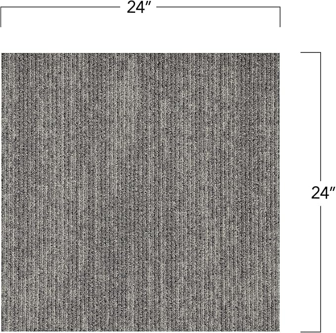 Mohawk Elite 24" x 24" Berber (Loop pile), 0.08" Pile Height, Carpet Tile, Nylon Fiber, Dappled Steel Color, (24 Tiles), (96 sqft/carton)