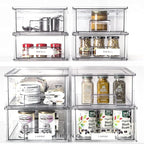 BINO | Stackable Storage Drawers, Small - Clear | THE CRATE COLLECTION | Storage Bins With Drawers | Bathroom Organizers | Under Sink Organizer | Vanity Cabinet Home Organization