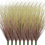 24Pcs Artificial Grass Plants, Faux Shrubs Wheat Grass, Artificial Tall Grass Fake Plants for Outdoor Decor,Artificial Greenery Stems Weed for Room Indoor Home Decor（Light Purple）