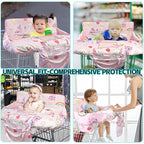 Shopping Cart Cover for Baby,2-in-1 High Chair Cover with Portable Cloth Bag,Cart Seat Pad for Babies Grocery Cushion Cover Restaurant,Suitable for All Supermarkets