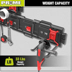 Prime 1 PR1ME 1 Pack Garage Garden Tool Organizer Wall Mount Hooks,Support 33lbs, Heavy Duty Metal Storage Hooks for Power Tool,Hand Tool,Bike,Hoses,Broom,etc