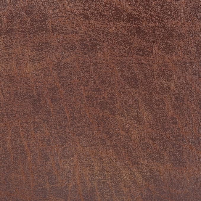 SIMPLIHOME Carlson Ottoman Bench - 45 inch Wide Upholstered Vegan Leather Rectangle Ottoman in Distressed Saddle Brown, Mid Century Modern Bench for Bedroom or Living Room with Padded Seat
