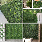 Boshen Artifical Grass Wall Backdrop 6PCS 10"x10" Boxwood Panels Grass Boxwood Hedge Wall Panels Greenery UV Protected Artificial Grass Wall Decor for Party Wedding Backyard Indoor Outdoor